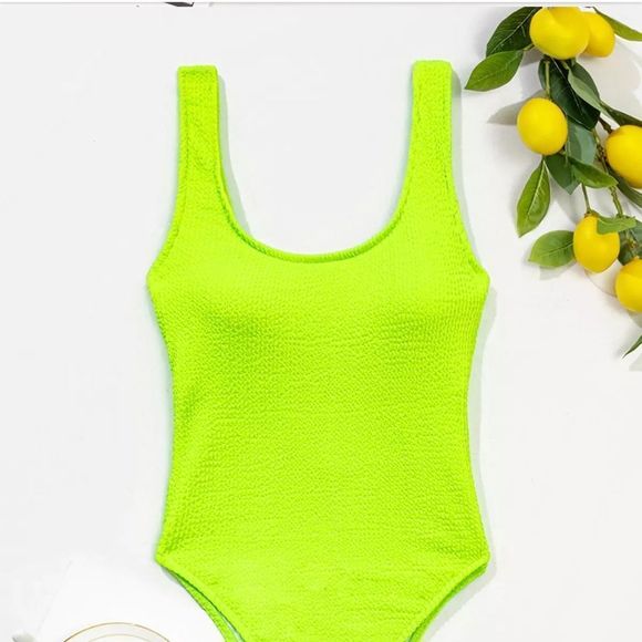 Neon Green Sexy Bathing Suit - Picture 11 of 12